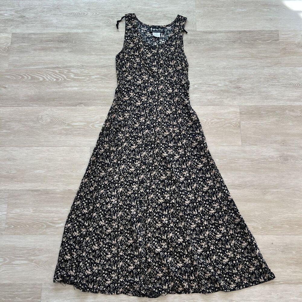 All That Jazz Floral Sleeveless Button Down Front Maxi Dress Women's-Size 3/4
